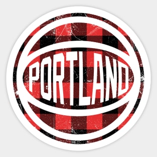 Portland Retro Ball - Lumberjack White 1 Sticker